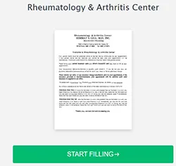 A picture of rheumatology and arthritis center 's website.